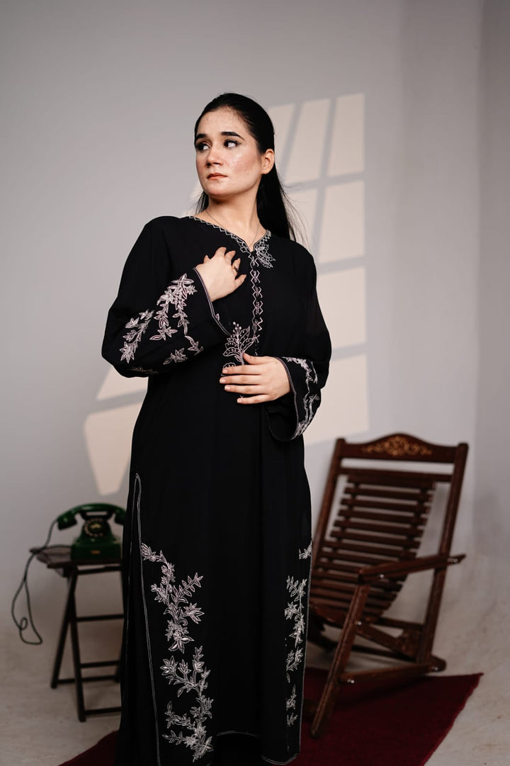 Black Linen Elegance Dress